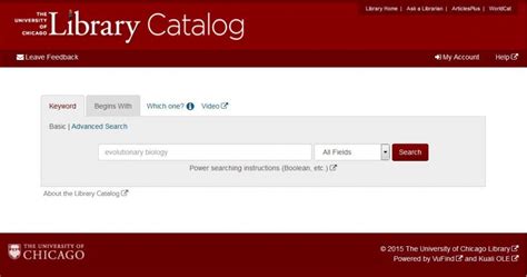 Chicago Library Catalog