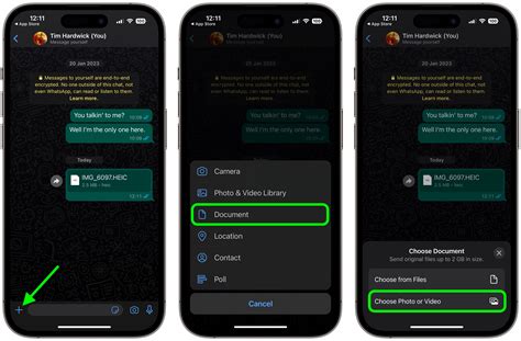 Choosing Files on WhatsApp