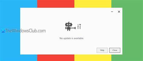 chrome no update is available