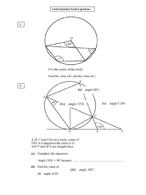 circle geometry problems and solutions pdf grade 10