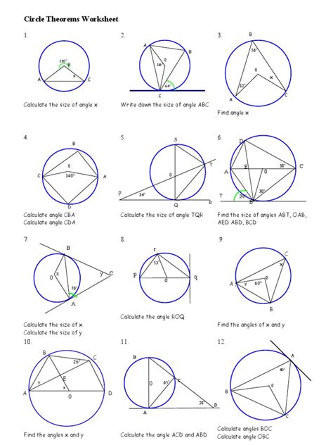 circle geometry questions and answers pdf grade 10
