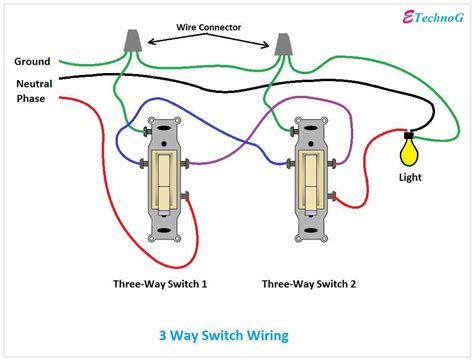 circuit diagram for 3 way switch
