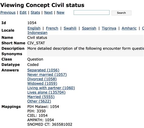 civil status meaning in english