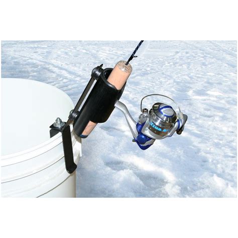 clamp-on ice fishing rod holder