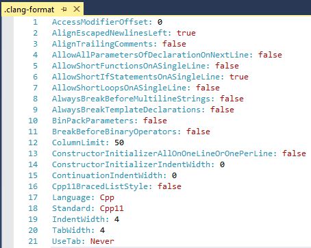 clang format example c++