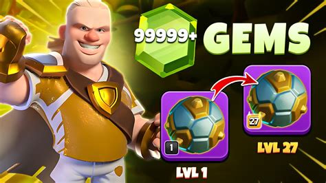 clash of clans how many gems to max out