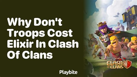 clash of clans troops don't cost elixir