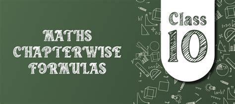 class 10 chapter wise formulas