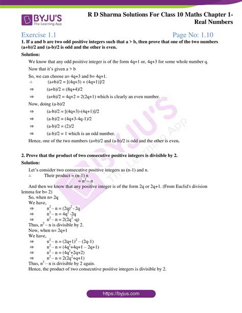 class 10 maths chapter 1 real numbers all formulas worksheet