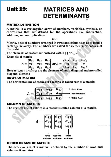 class 10th math definition