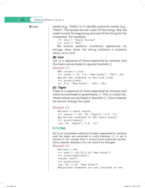 class 11 computer science chapter 5 getting started with python notes
