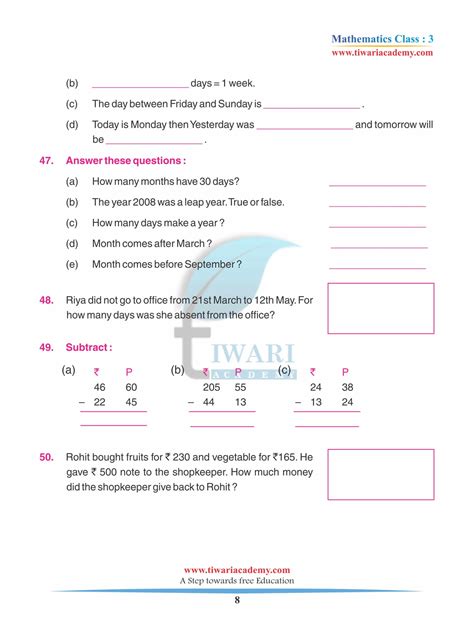 class 3 maths question answer chapter 1