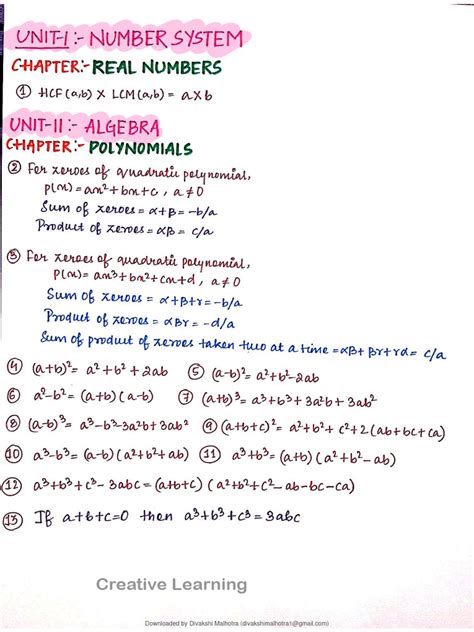 class five maths formula