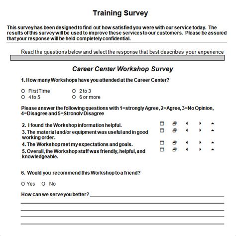 class survey examples