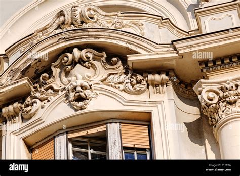 classical architectural facade with ornaments