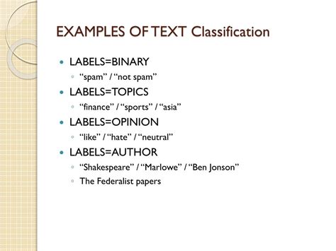 classification text type example