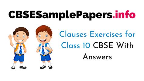clauses exercises for class 10 with answers