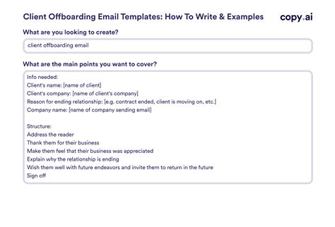 client email template