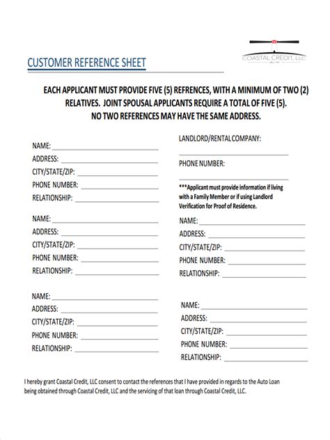 client references examples