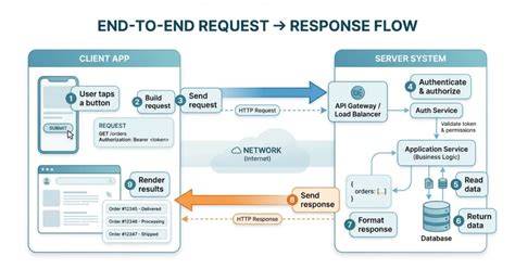 client server request response flow diagram