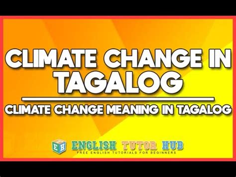 climate change examples tagalog