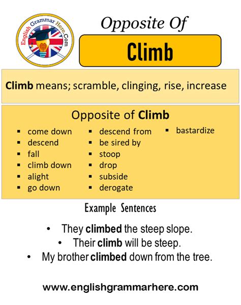climb up meaning in english
