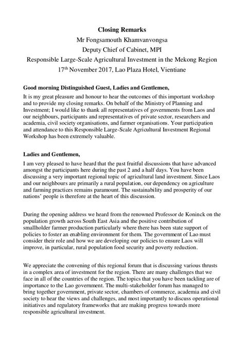 closing remarks for a workshop example