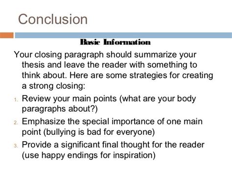 closing statement for essays