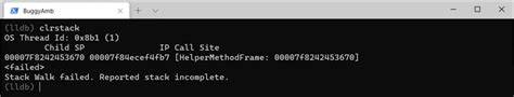 clrstack command output