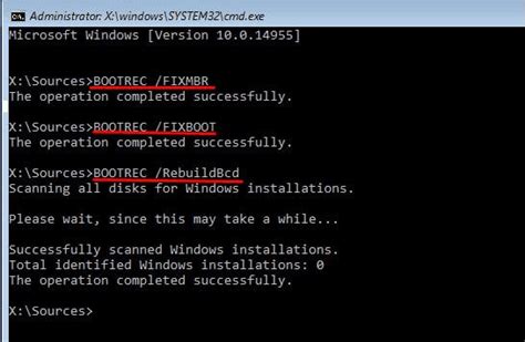 cmd commands boot repair