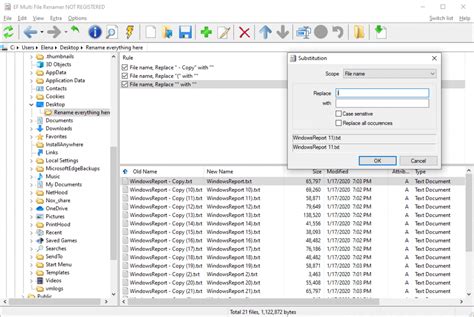 cmd rename files in folder recursively