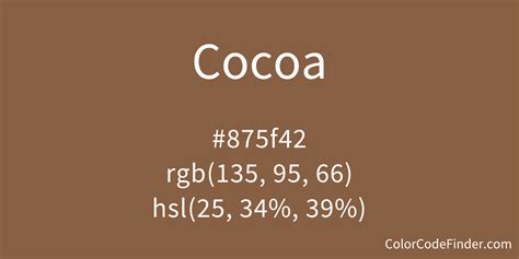 cocoa color code rgb