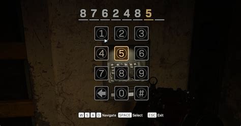 cod keypad code