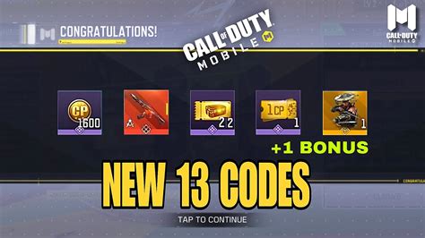 cod mobile new codes