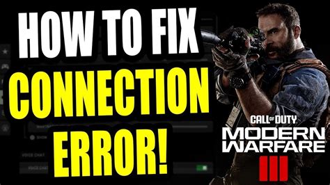 cod mw3 connection issues