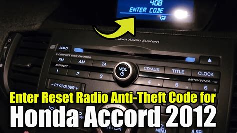 code error honda accord 2012