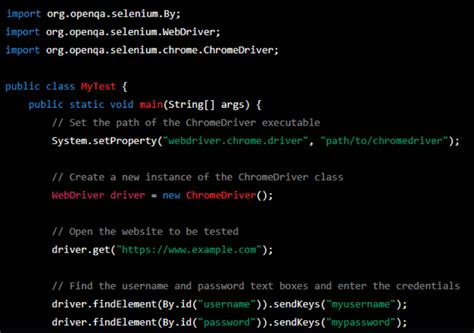 code for enter key in selenium webdriver