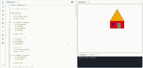 code for house in python turtle