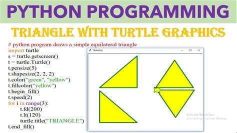 code for triangle in python turtle