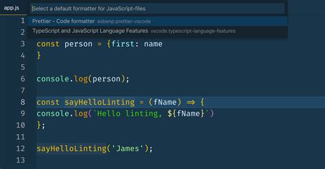code formatting with prettier in visual studio code