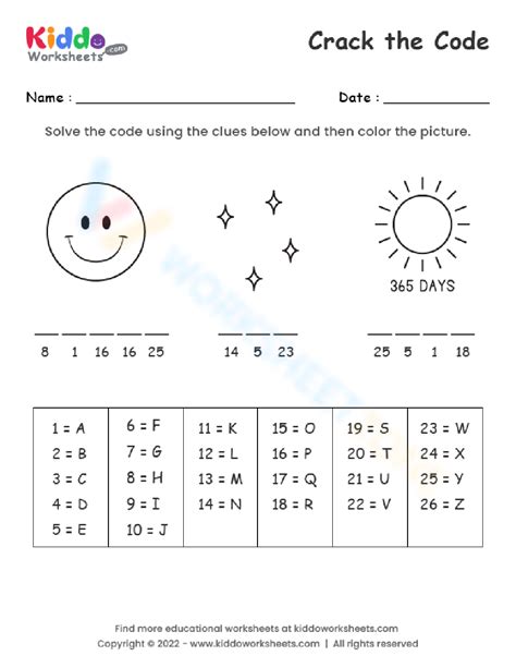 code name math worksheet answers