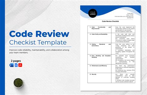 code review checklist template