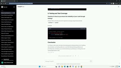 code review interview questions python