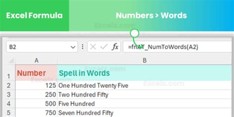 code to convert number to words in excel