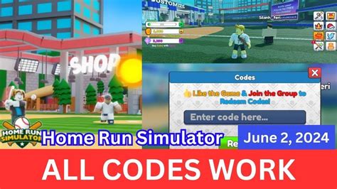 codes for home run simulator roblox 2024