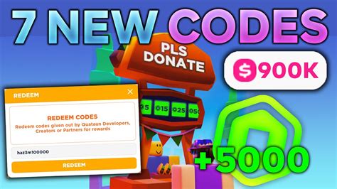 codes in pls donate roblox 2024