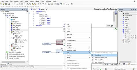 codesys input output address