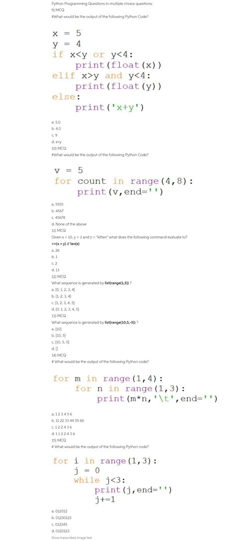 coding questions in python with answers