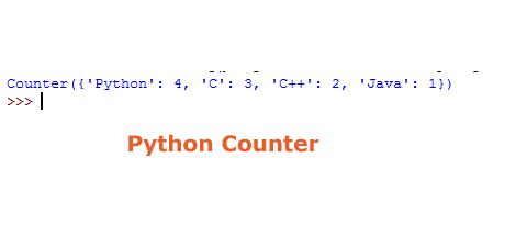 collections in python counter