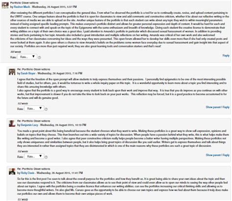 college discussion board reply examples